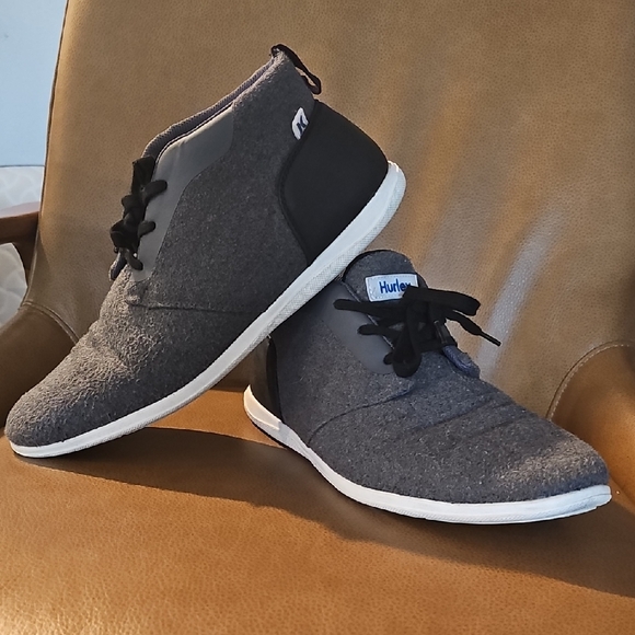 Hurley Other - Hurley Gray and Black Chukka Boots Sleek Modern Design
